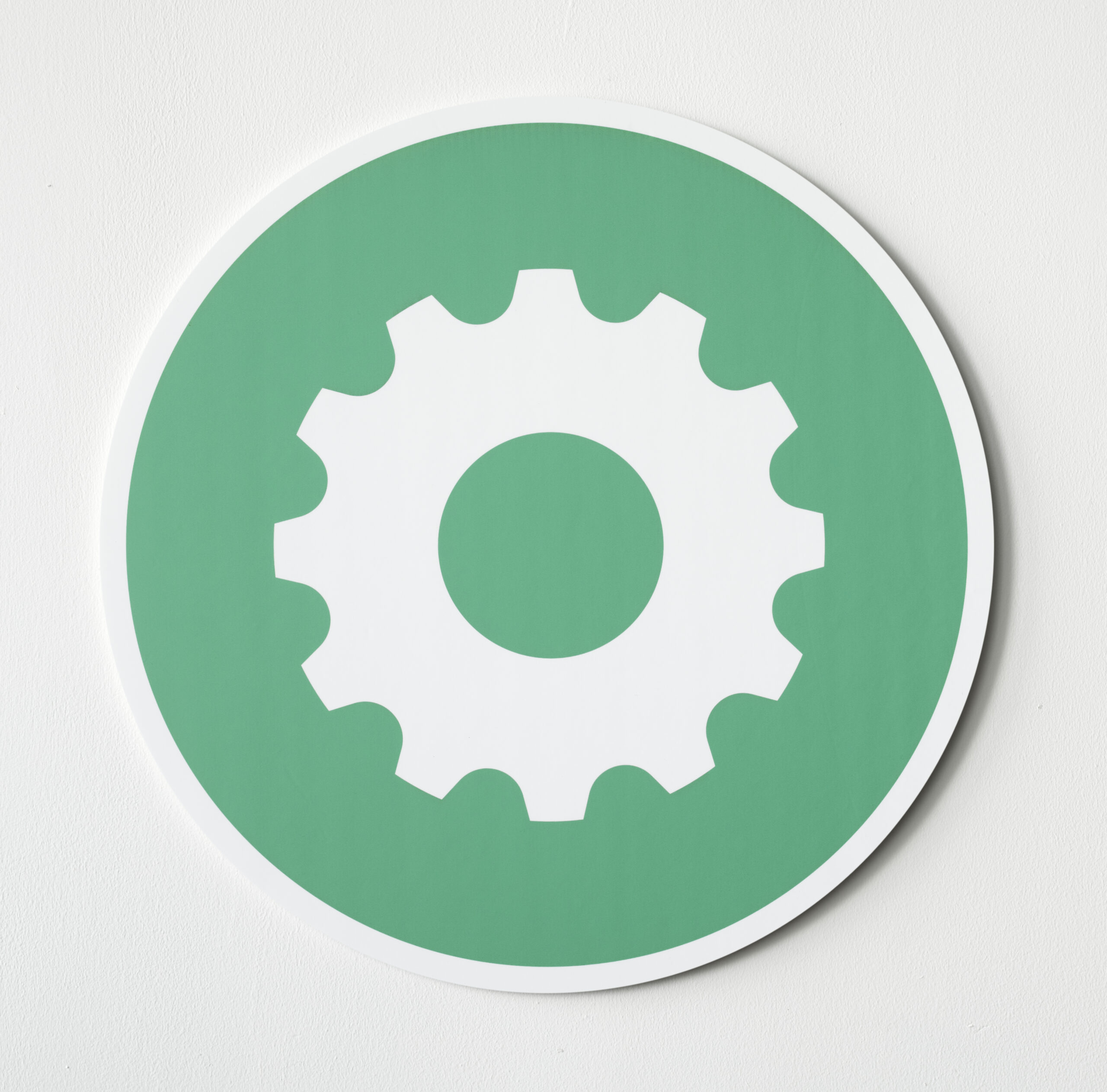 Green settings tools icon graphic